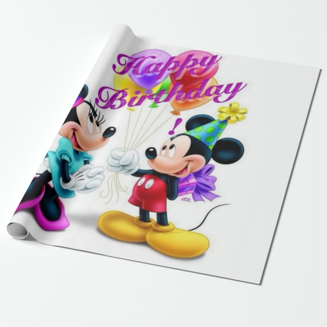 Papier Cadeau Joyeux anniversaire (Déroulé)