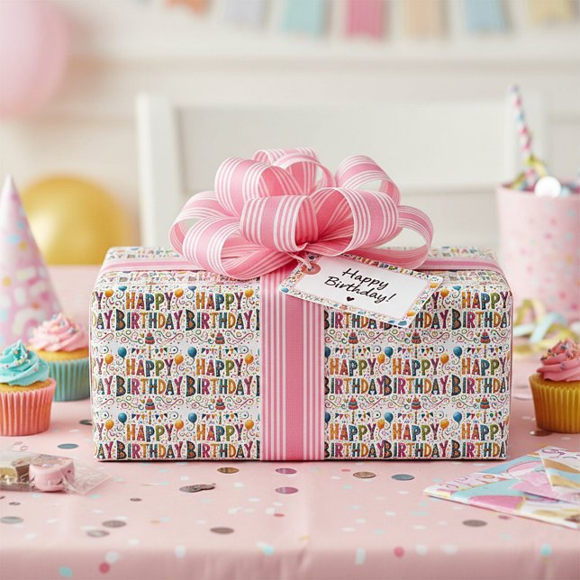 Papier Cadeau Joyeux Anniversaire (Créateur téléchargé)
