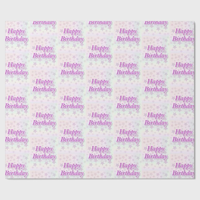 Papier Cadeau Joyeux anniversaire ! ! (Plat)