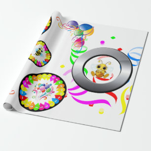 Papier Cadeau Joyeux Anniversaire Bumblebee papier enveloppant