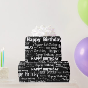 Papier Cadeau Joyeux Anniversaire Chic