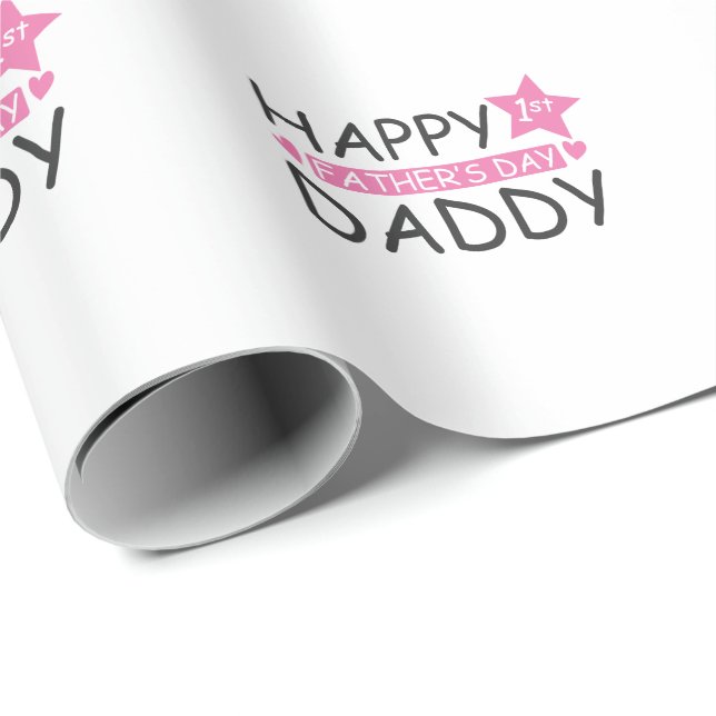 Papier Cadeau Joyeux Anniversaire de papa (Coin rond)