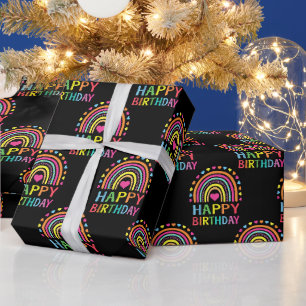 Papier Cadeau Joyeux Anniversaire Femmes Adolescentes Filles Enf