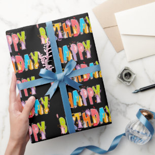 Papier Cadeau Joyeux anniversaire Funny Amoureux des chats Anniv