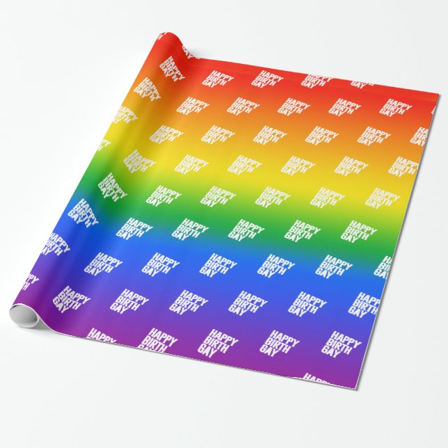 Papier Cadeau Joyeux anniversaire gay (Déroulé)