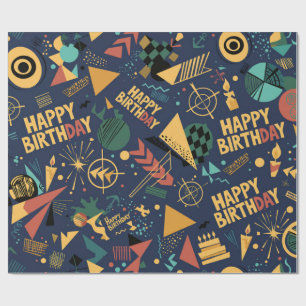 Papier Cadeau Joyeux Anniversaire, Homme Fort