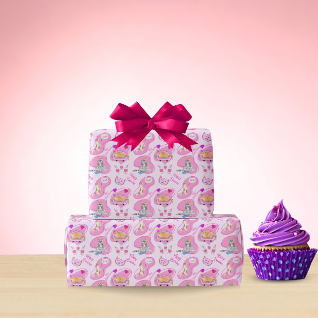Papier Cadeau Joyeux Anniversaire Les Chats Font La Fête (Créateur téléchargé)