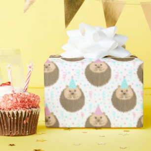 Papier Cadeau Joyeux Anniversaire Motif Hedgie