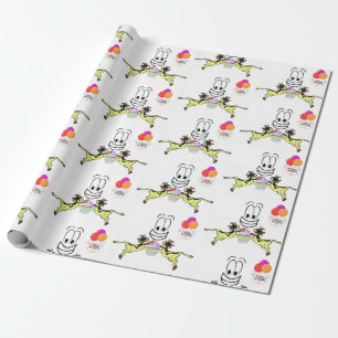 Papier Cadeau Joyeux Anniversaire Papier Enveloppant Vache Cupca