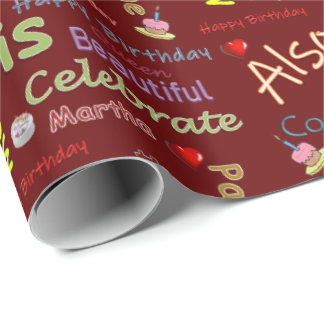 Papier Cadeau Joyeux Anniversaire Papier Martha