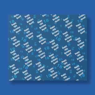 Papier Cadeau Joyeux anniversaire personnalisé pour tout âge et