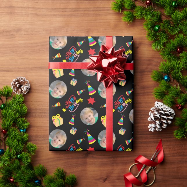 Papier Cadeau Joyeux Anniversaire Photo (Cadeau de vacances)