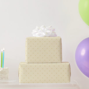 Papier Cadeau Joyeux Anniversaire Points Jaunes Chic