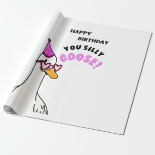 Papier Cadeau Joyeux Anniversaire Vous Silly Goose