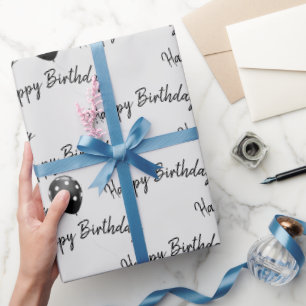 Papier Cadeau Joyeux Ballons à points Polka pour l'anniversaire