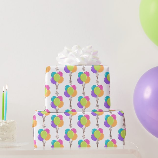 Papier Cadeau Joyeux Ballons d'anniversaire (Cadeaux de fête)