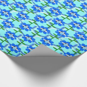 Papier Cadeau Joyeux Bee Day Boy Blue Birthday Bumblebee