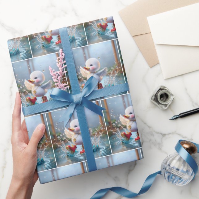 Papier Cadeau Joyeux Canard Dans L'Encluse De Pluie (Cadeaux)