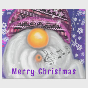 Papier Cadeau Joyeux chant Gnome Papier Enveloppant Noël