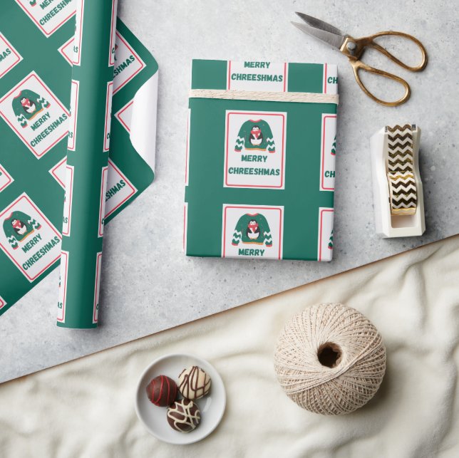Papier Cadeau Joyeux Chreeshmas Penguin (Artisanat)