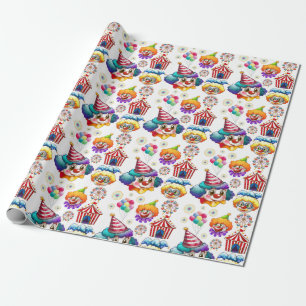 Papier Cadeau Joyeux Clowns