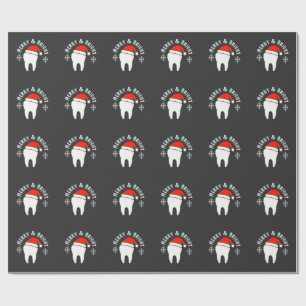 Papier Cadeau Joyeux et brillant dentiste dentaire Noël