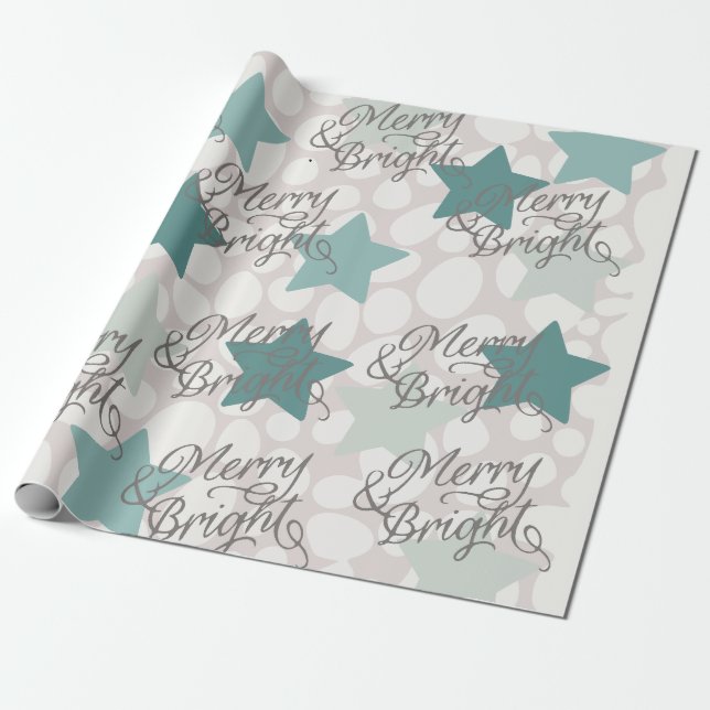 Papier Cadeau Joyeux et Lumineux  (Déroulé)