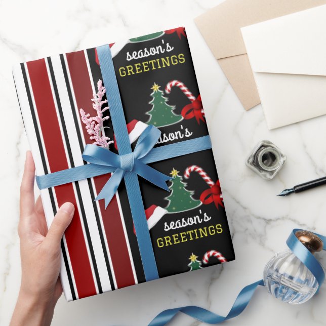 Papier Cadeau Joyeux et lumineux, Noël (Cadeaux)