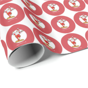 Papier Cadeau Joyeux exercice physique Noël avec Père Noël