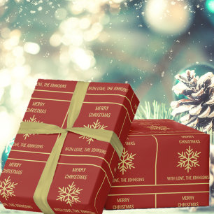 Papier Cadeau Joyeux flocon de neige de Noël