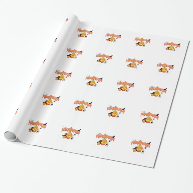 Papier Cadeau Joyeux Halloween (Déroulé)