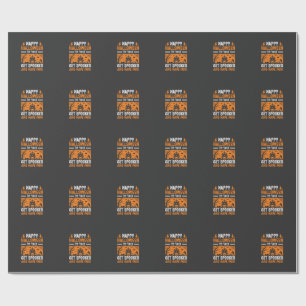 Papier Cadeau Joyeux Halloween Citation de Maison Hantée Épouvan
