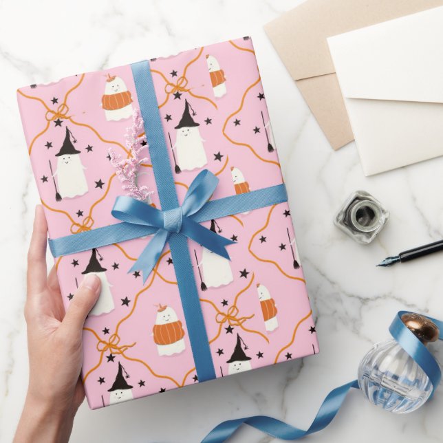 Papier Cadeau Joyeux Halloween Mignon Effrayant  (Cadeaux)