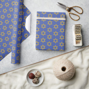 Papier Cadeau Joyeux Hanoukka Chanukah Livre d'enveloppement de