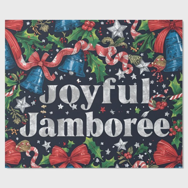Papier Cadeau Joyeux Jamboree Maximalist Holiday (Plat)