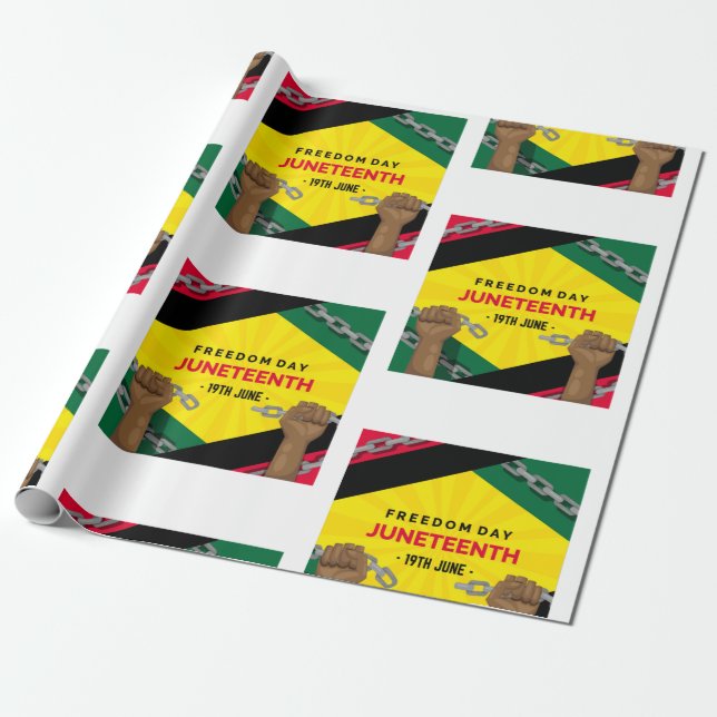 Papier Cadeau joyeux jour de la liberté du 19e (Déroulé)