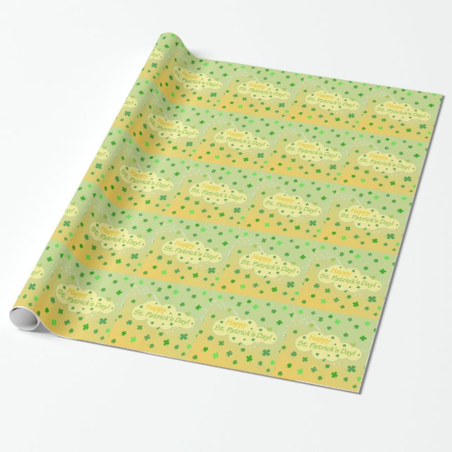 Papier Cadeau Joyeux Jour de la Saint Patrick 1 (Déroulé)