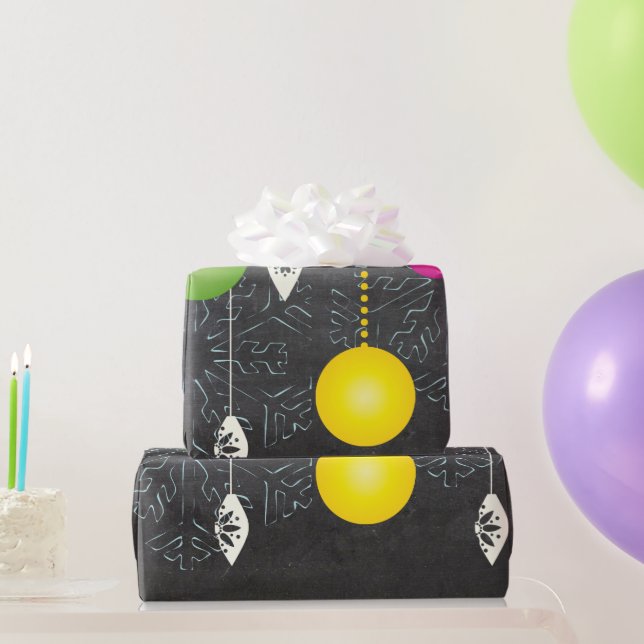 Papier Cadeau Joyeux Jours de Noël Tableau noir papier d'envelop (Cadeaux de fête)