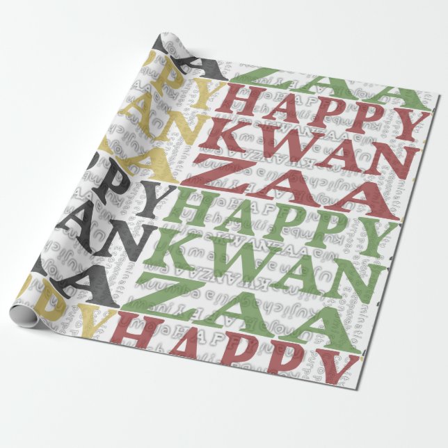 Papier Cadeau Joyeux Kwanzaa (Déroulé)