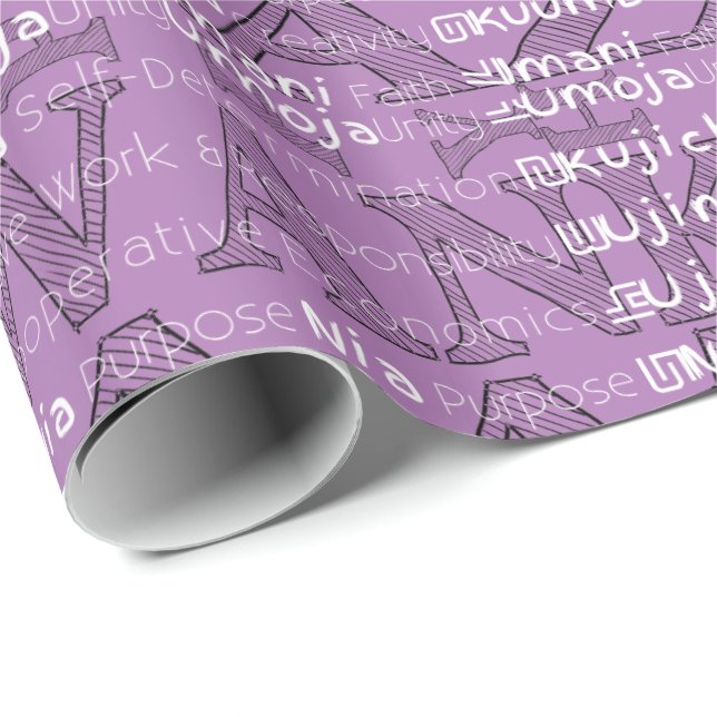 Papier Cadeau Joyeux Kwanzaa (Coin rond)