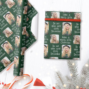Papier Cadeau Joyeux Little Christmas Ouvert le 25 décembre Phot