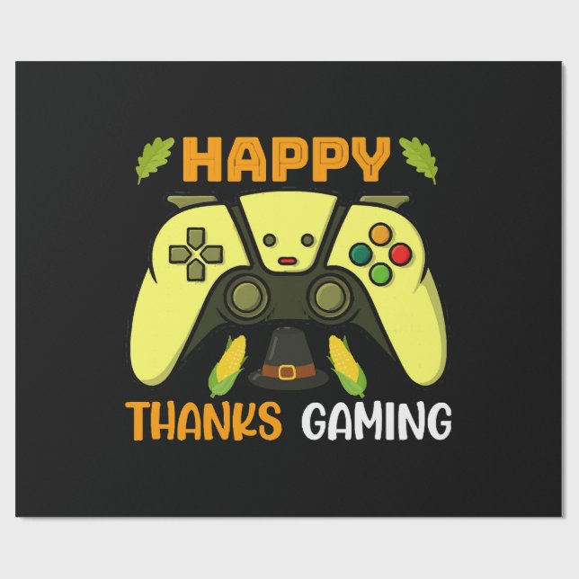 Papier Cadeau Joyeux Merci Jeux Drôle (Plat)