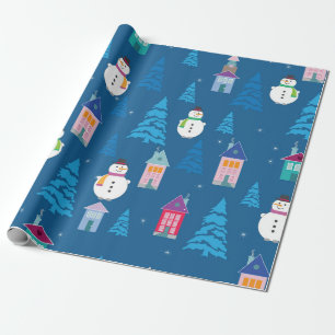 Papier Cadeau Joyeux Motif de Noël