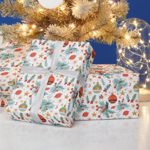 Papier Cadeau Joyeux Motif d'illustration de Noël