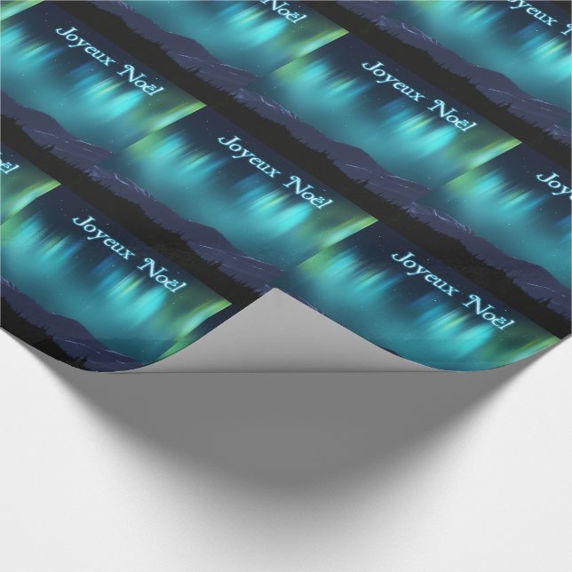 Papier Cadeau Joyeux Noё l - Aurora Borealis (Coin)