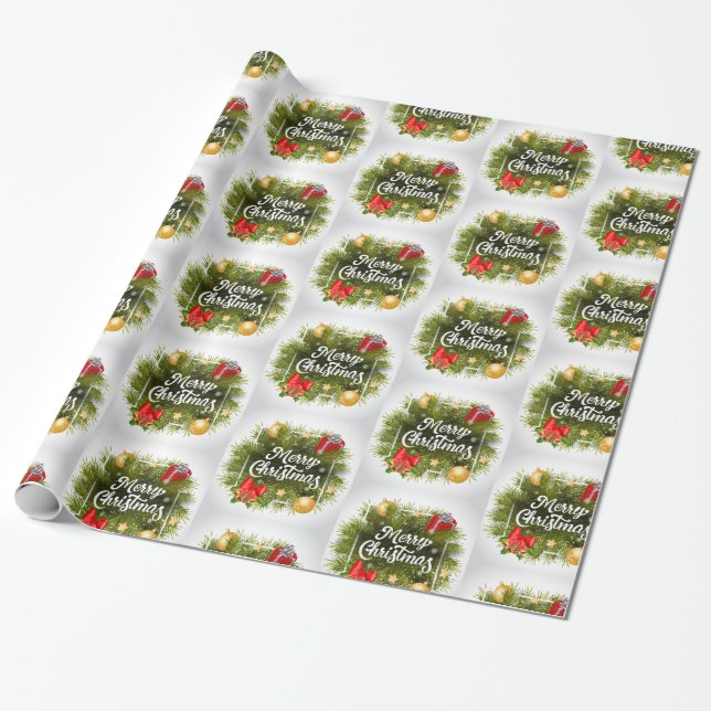 Papier Cadeau Joyeux Noël (Déroulé)