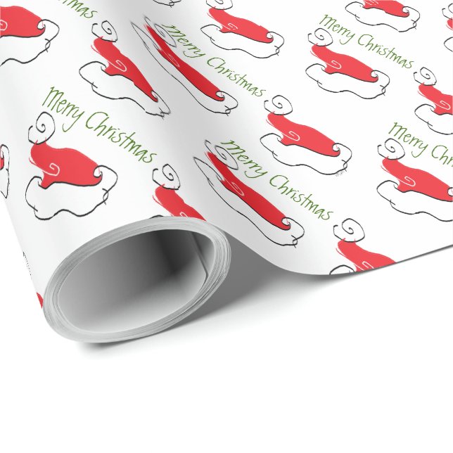 Papier Cadeau Joyeux Noël (Coin rond)