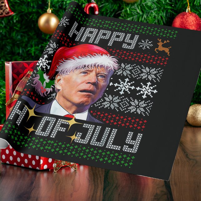 Papier Cadeau Joyeux Noël 4 juillet Joe Biden (Créateur téléchargé)