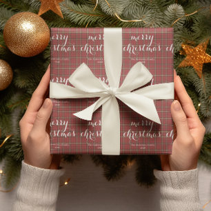 Papier Cadeau Joyeux Noël à plat classique -