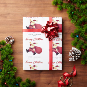 Papier Cadeau Joyeux Noël adorable Père Noël
